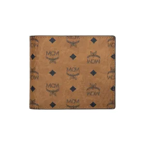 MCM Men's Vistos Original  Wallet Cognac Small