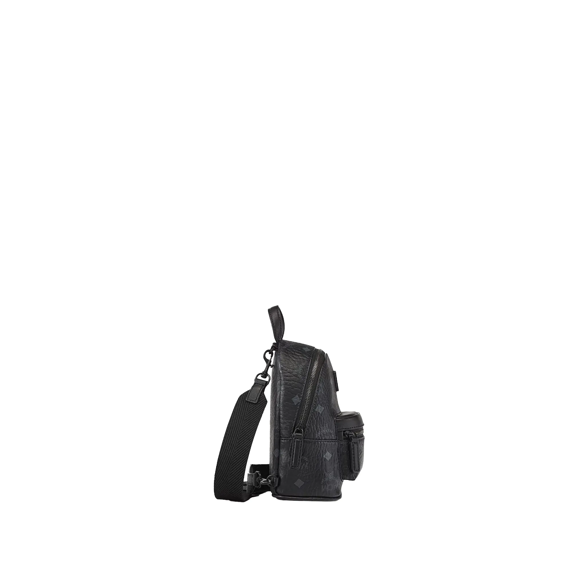 MCM Mini Stark Crossbody In Visetos Black