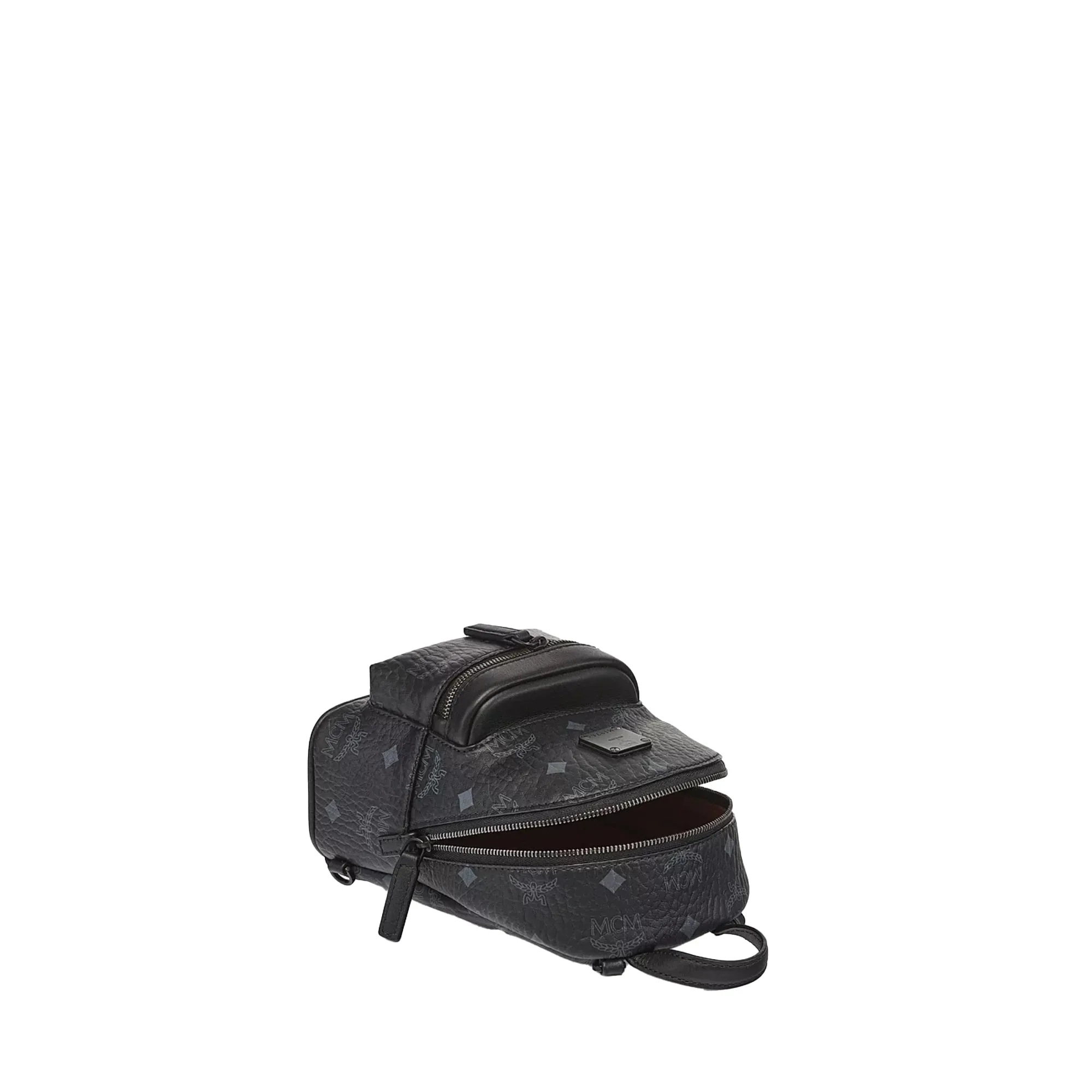 MCM Mini Stark Crossbody In Visetos Black