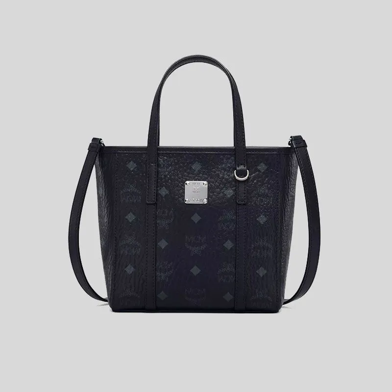 MCM Mini Toni Top-Zip Shopper In Visetos Black MWPAATN04BK001