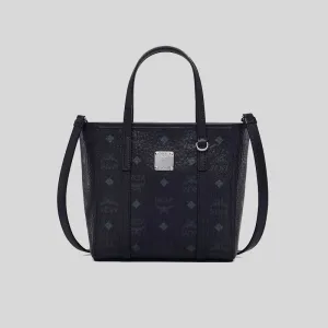 MCM Mini Toni Top-Zip Shopper In Visetos Black MWPAATN04BK001