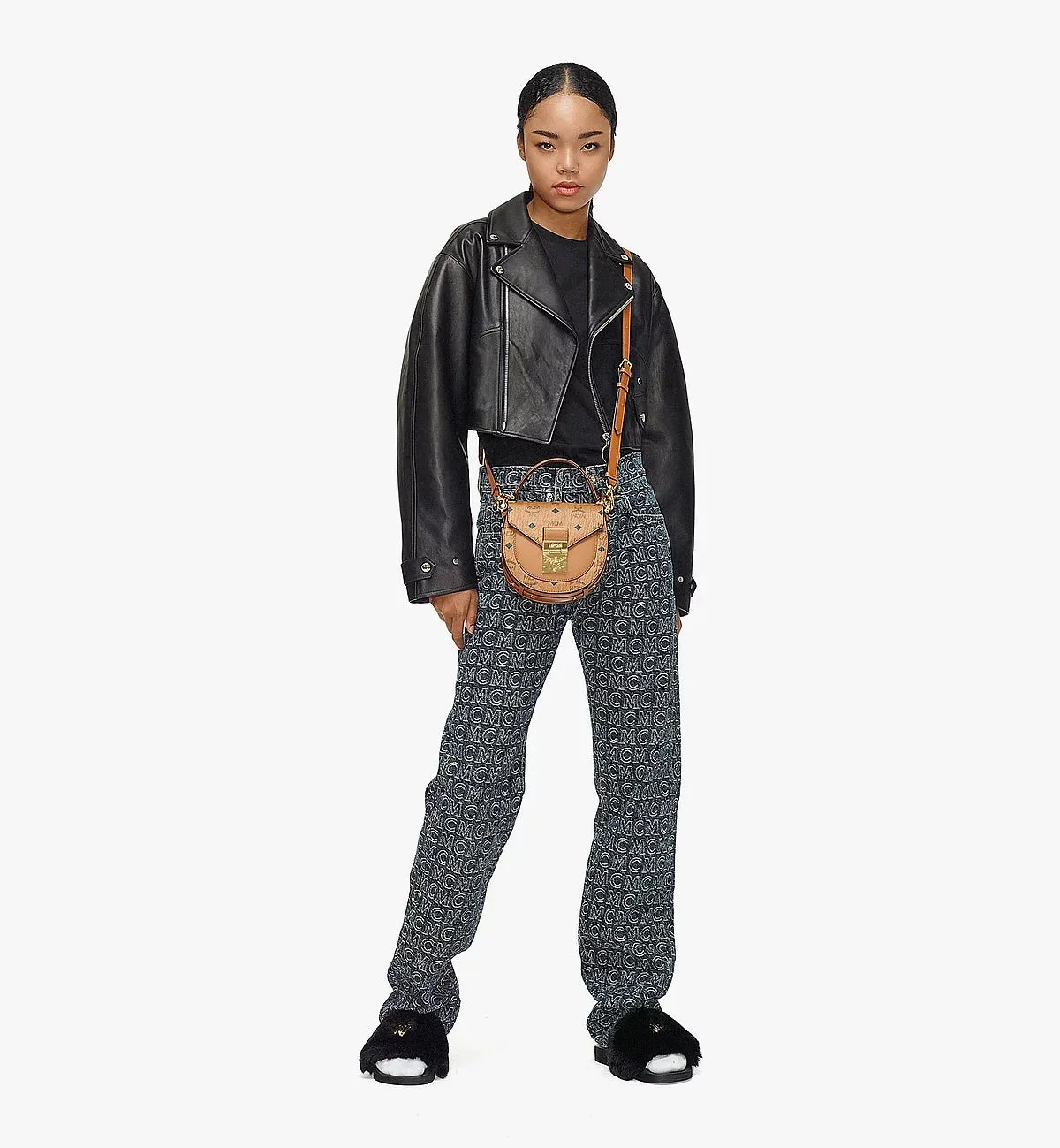 MCM Shoulder Bag Cognac Mini