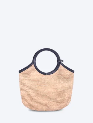 Medium holy raphia bag