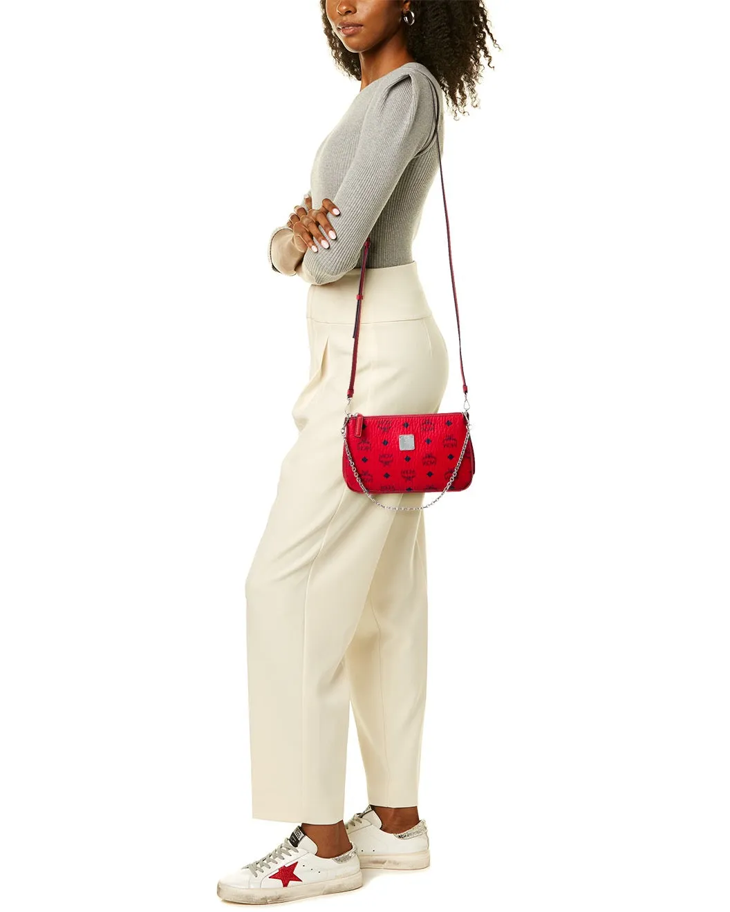 Mini Aren Shoulder Bag In Visetos
