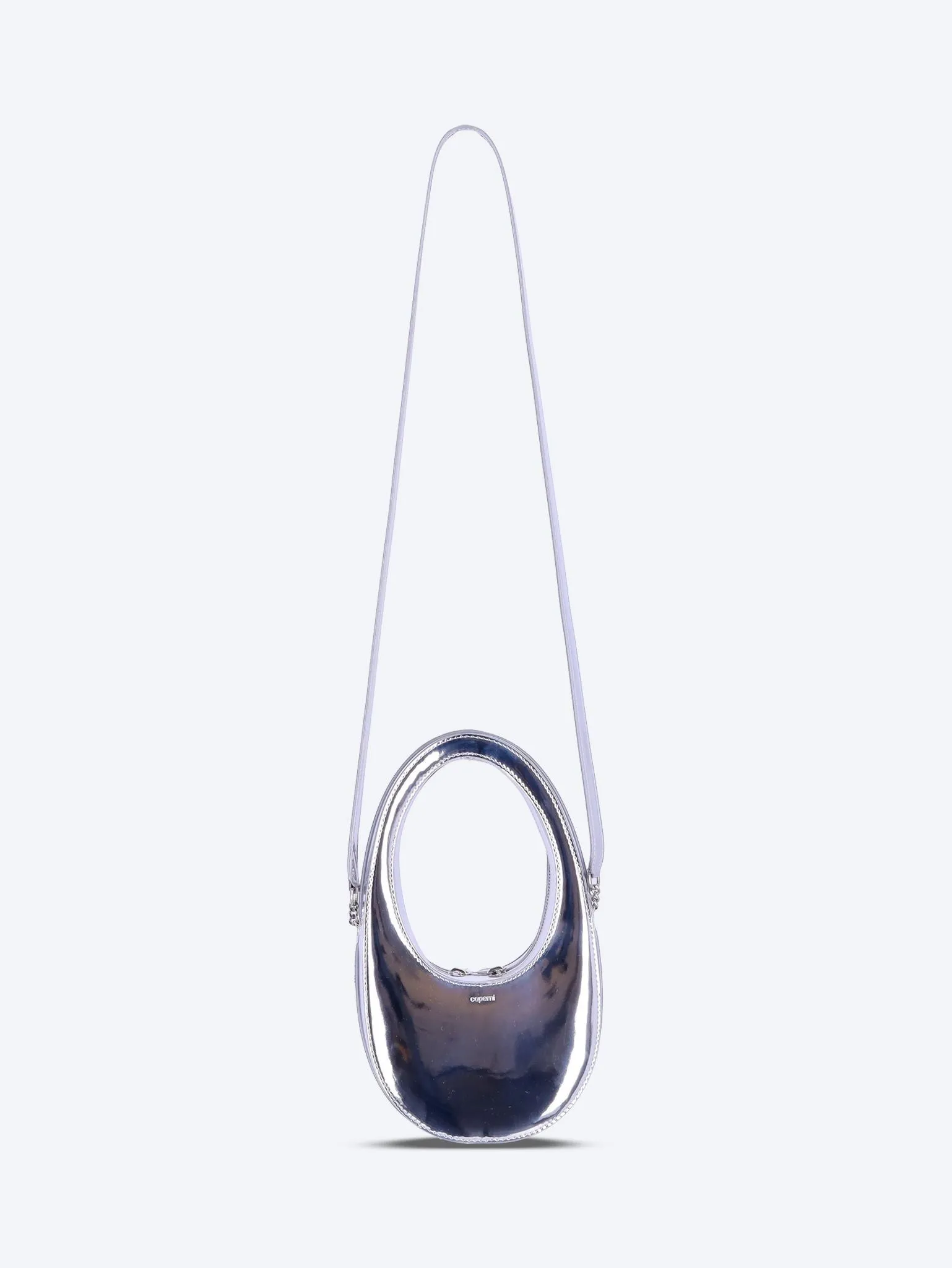Mirrored crossbody mini swipe bag