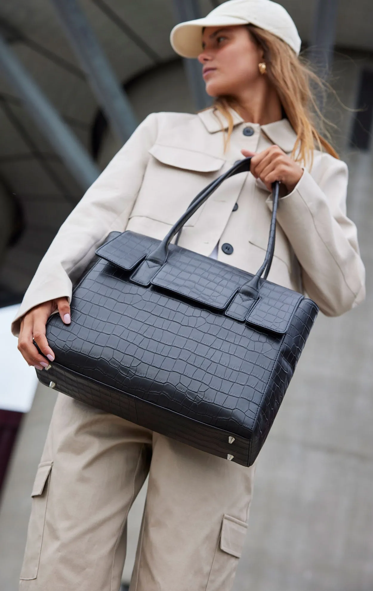 NatalieMBG Work Bag, Matte Croco