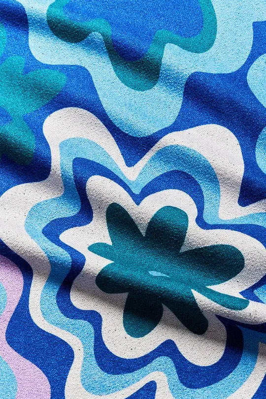Nomadix Original Towel - Groovy Flowers Blue Green