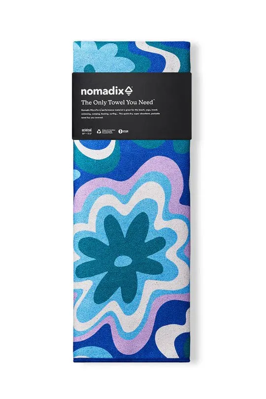 Nomadix Original Towel - Groovy Flowers Blue Green
