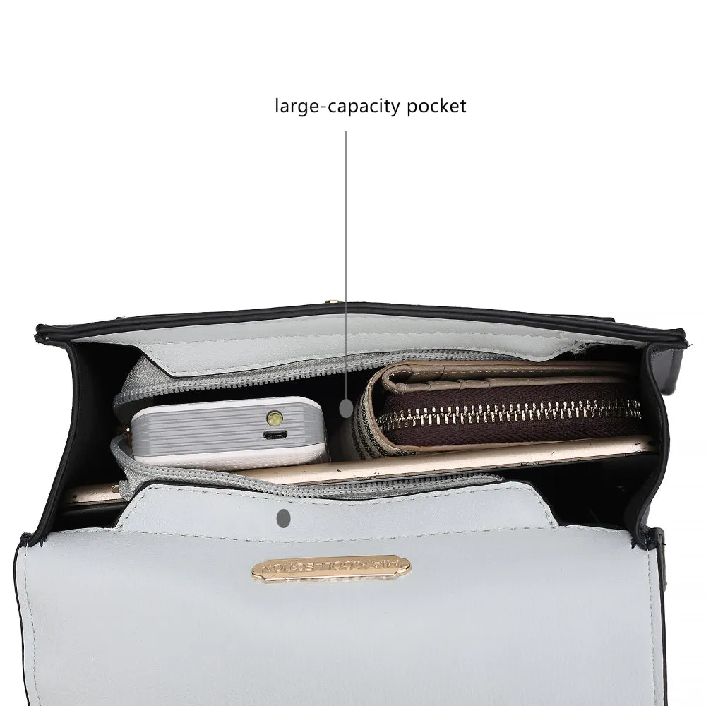 Quinzel Color-Block Shoulder Handbag