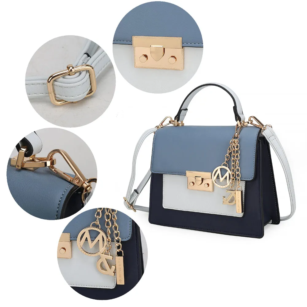 Quinzel Color-Block Shoulder Handbag