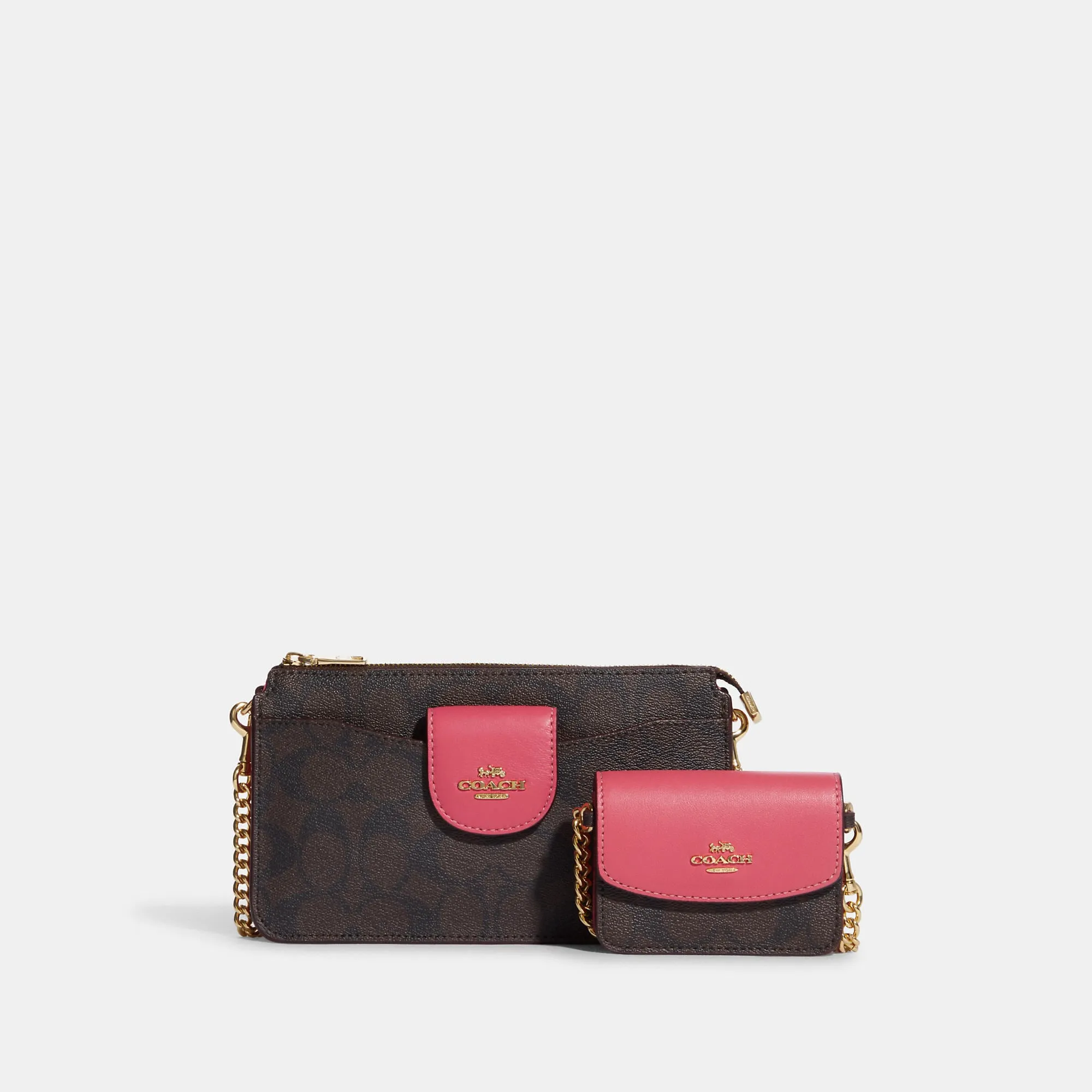 Reformation Coach Outlet Poppy Crossbody With Card Case In Signature Canvas