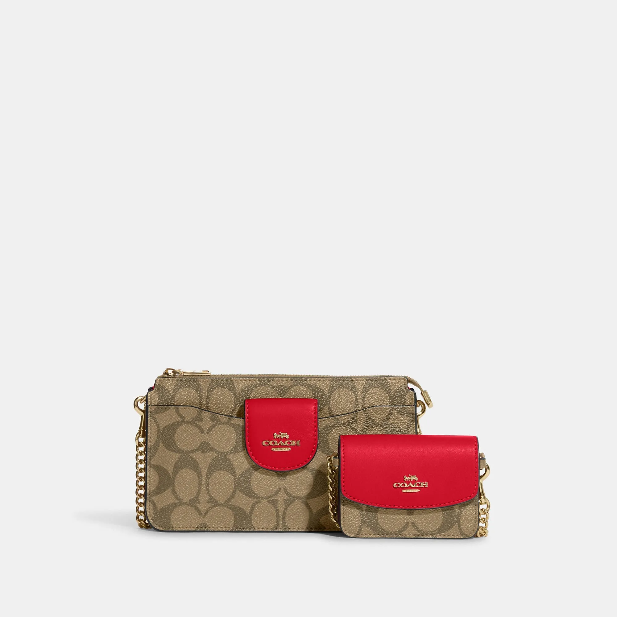 Reformation Coach Outlet Poppy Crossbody With Card Case In Signature Canvas