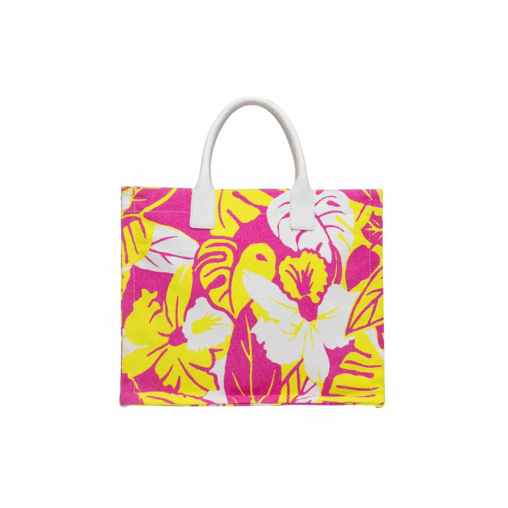Replay Women's Canvas Tote Bag with Floral Print