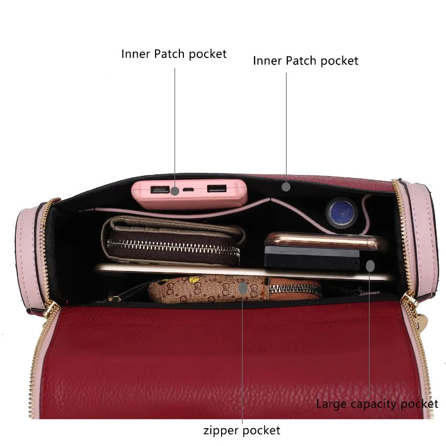 Sabrina Color Block Shoulder Handbag