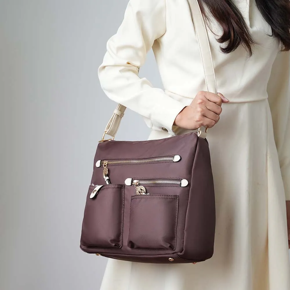 Serena Color-Block Nylon Women’s Shoulder Bag