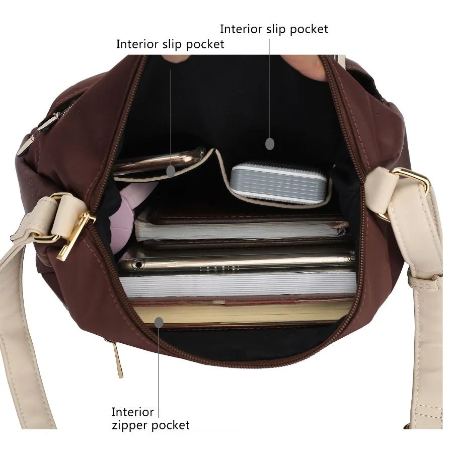 Serena Color-Block Nylon Women’s Shoulder Bag