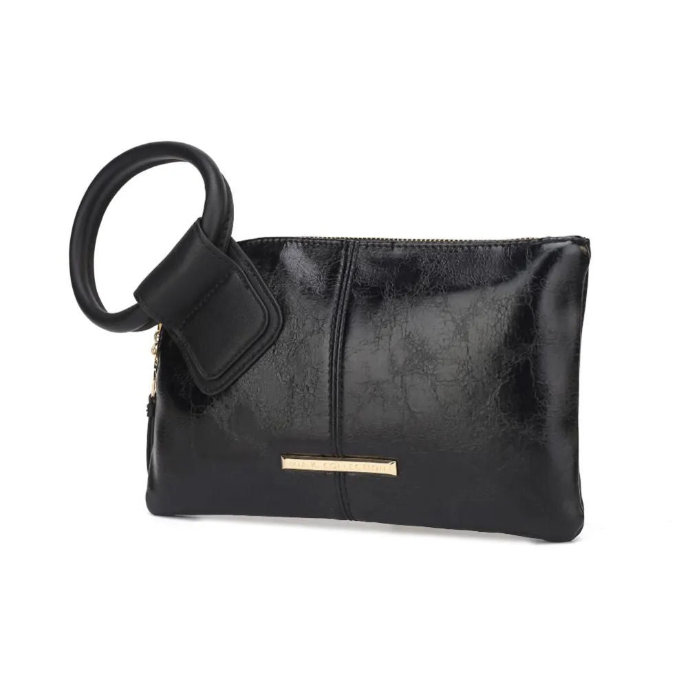 Simone Vegan Leather Clutch/Wristlet for Women's