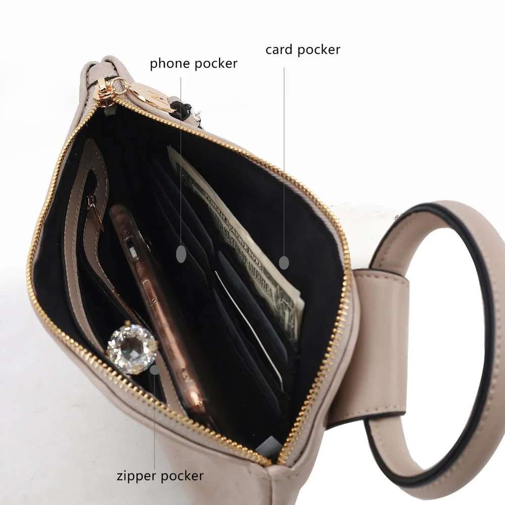 Simone Vegan Leather Clutch/Wristlet for Women's