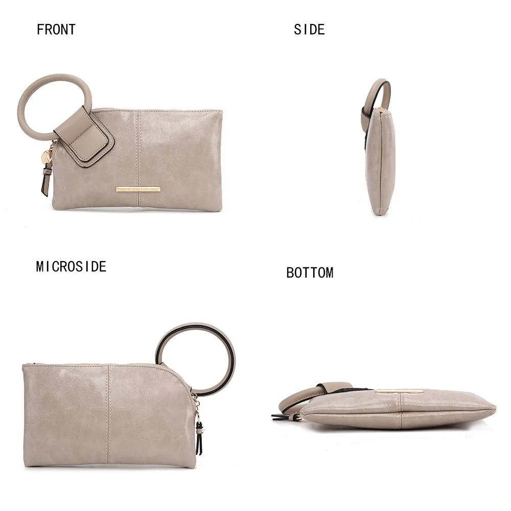 Simone Vegan Leather Clutch/Wristlet for Women's