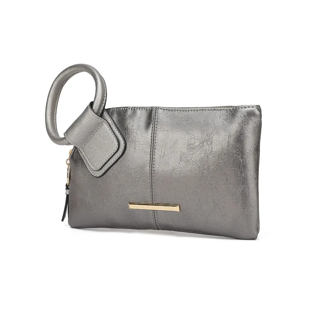 Simone Vegan Leather Clutch/Wristlet for Women's
