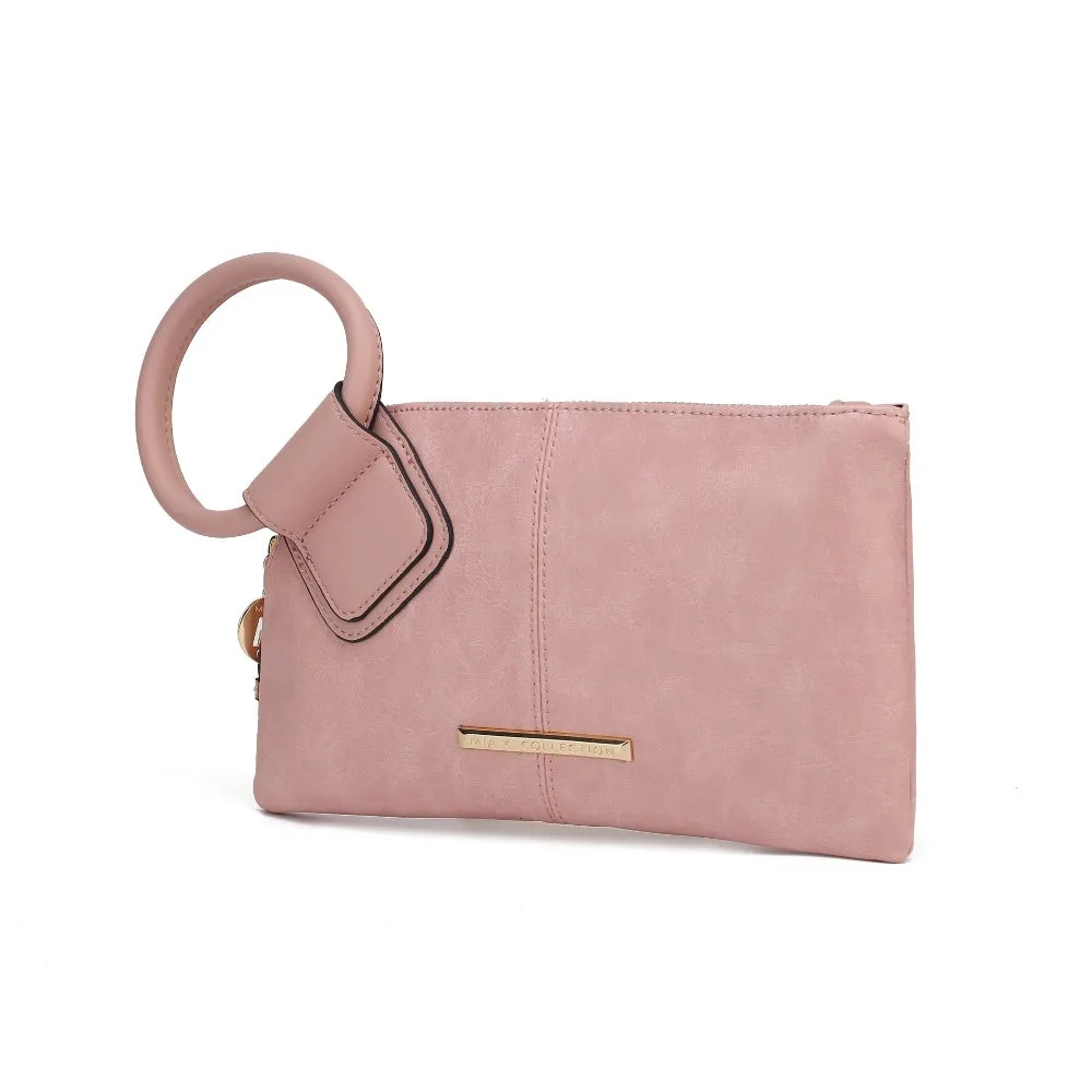 Simone Vegan Leather Clutch/Wristlet for Women's