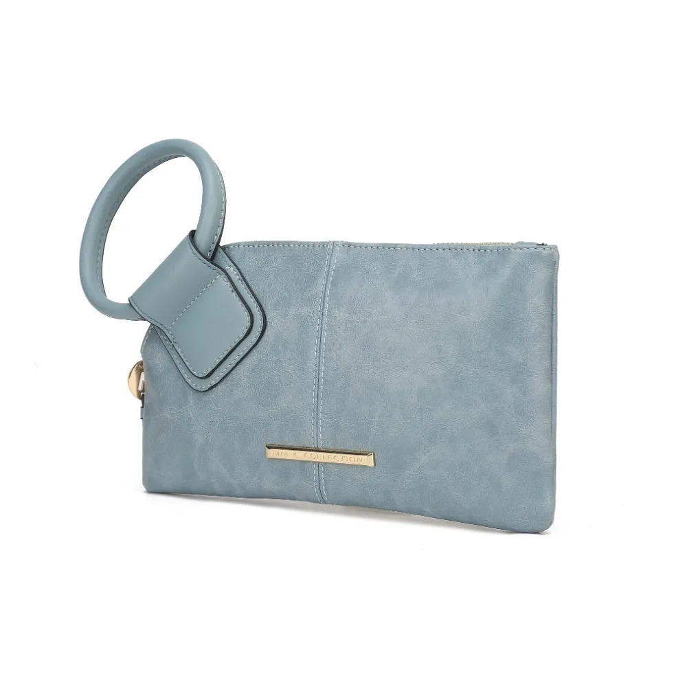 Simone Vegan Leather Clutch/Wristlet for Women's
