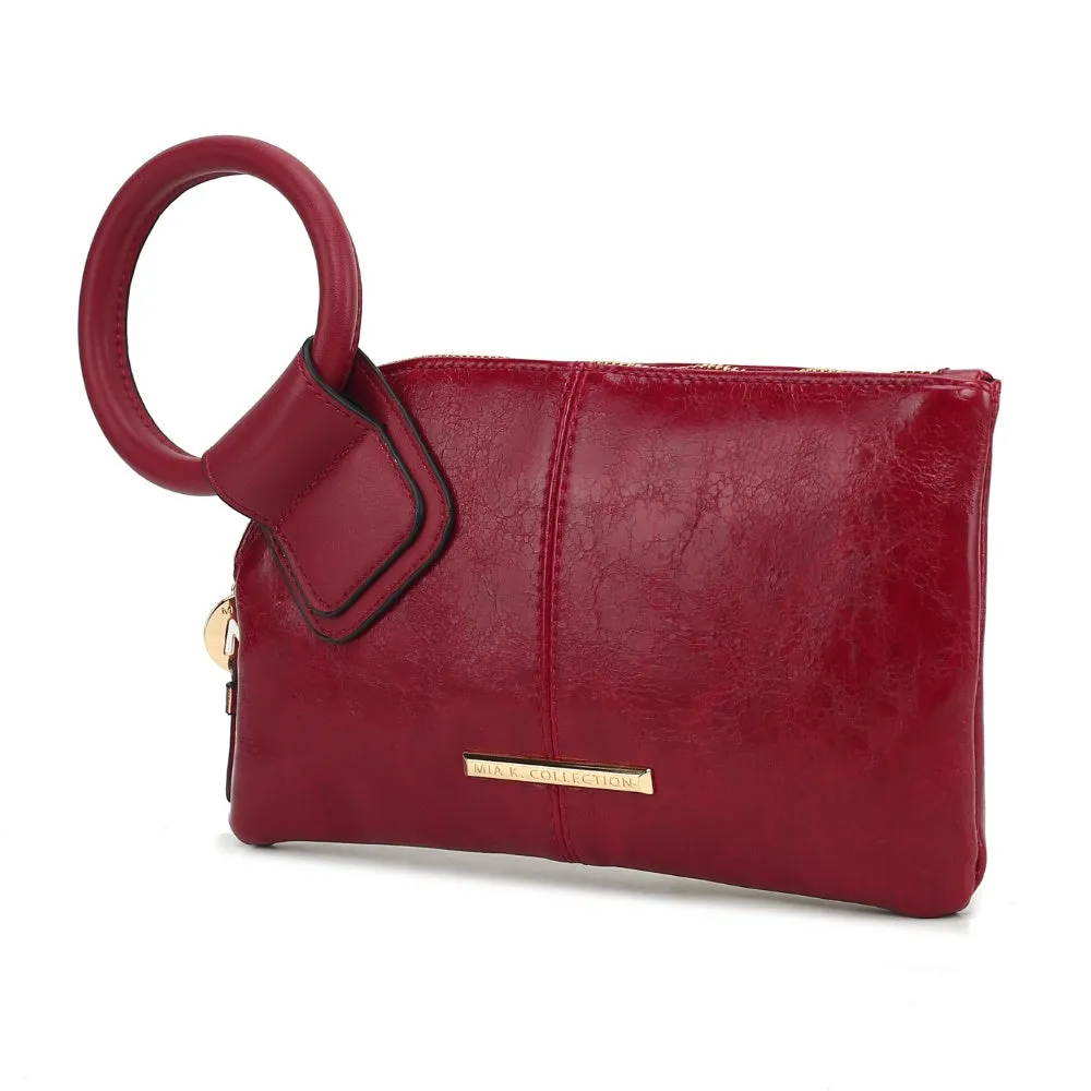 Simone Vegan Leather Clutch/Wristlet for Women's