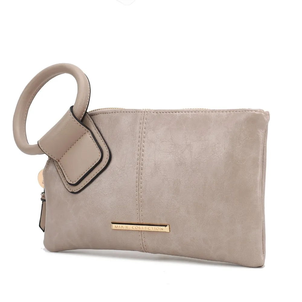Simone Vegan Leather Clutch/Wristlet for Women's