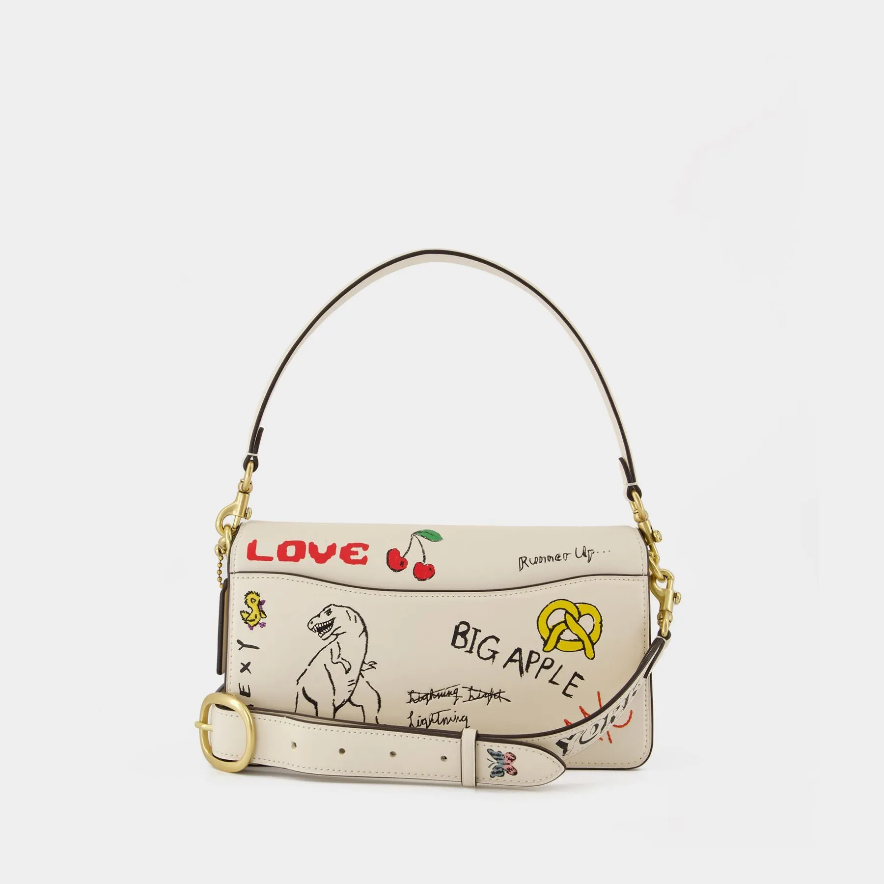 Sketch Print Tabby 26 Shoulder Bag - Coach - Leather - White