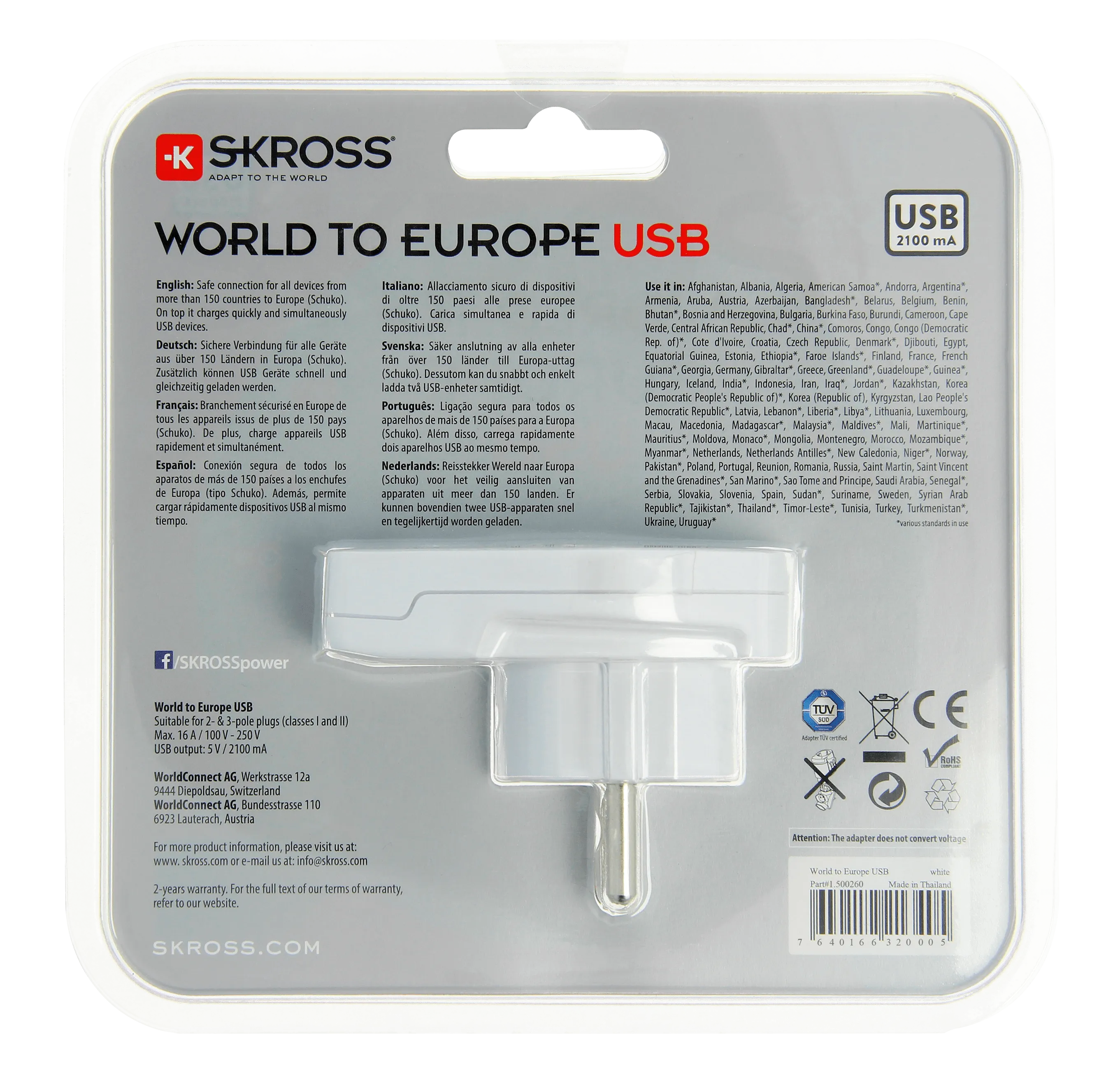 SKROSS World to Europe USB