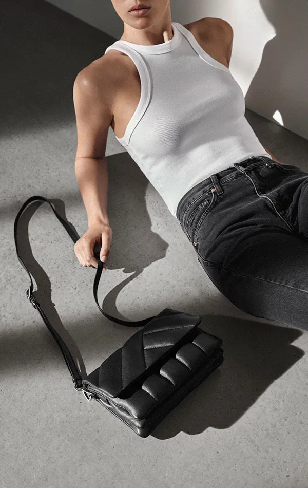 SusanaMBG Crossbody Bag, Asymmetric Puffer