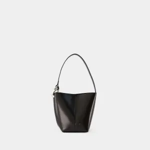 The Jwa Corner Small Bucket Shoulder Bag - J.W. Anderson - Leather - Black