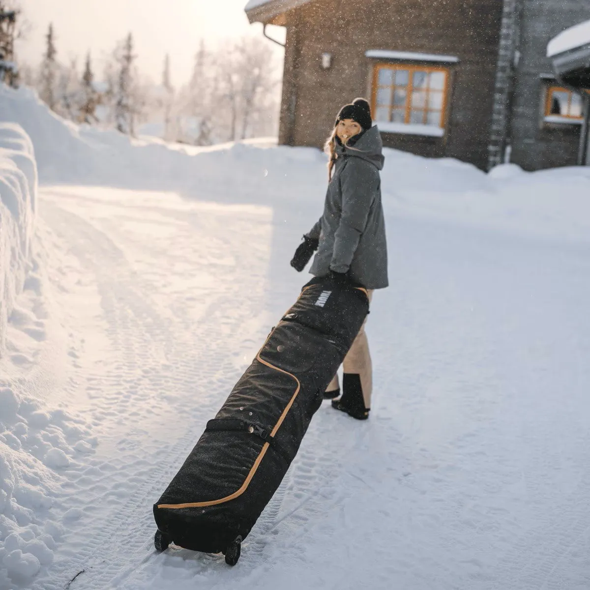 Thule RoundTrip Ski Roller Bag 192cm - Deep Khaki