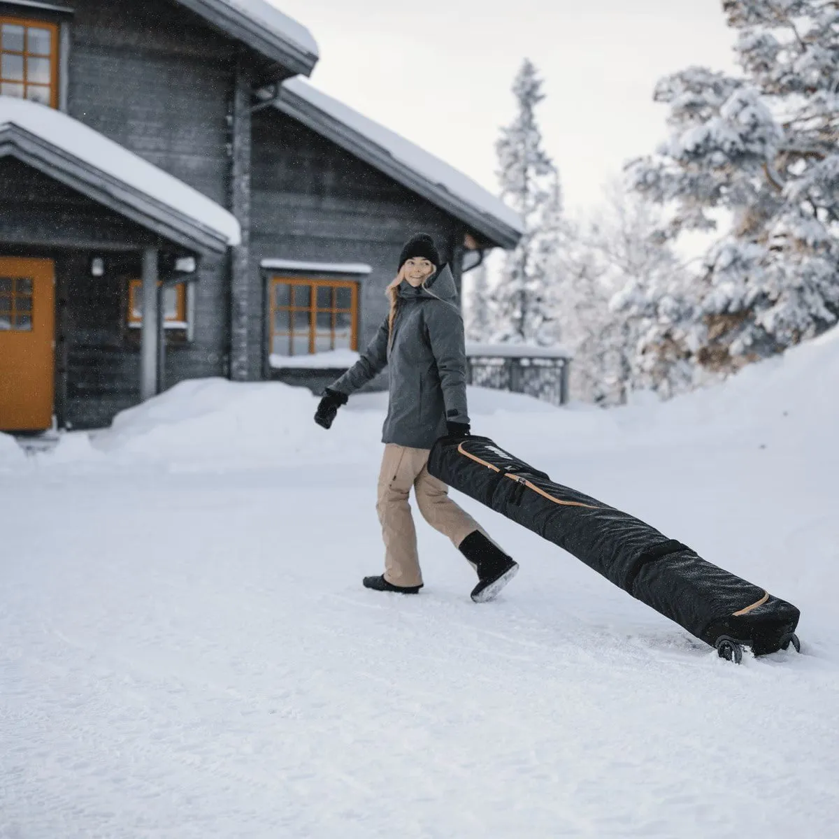 Thule RoundTrip Ski Roller Bag 192cm - Deep Khaki
