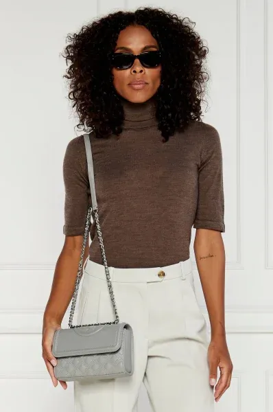 T.O.R.Y B.U.R.C.H FLEMING POLISHED-GRAIN CONVERTIBLE SHOULDER BAG