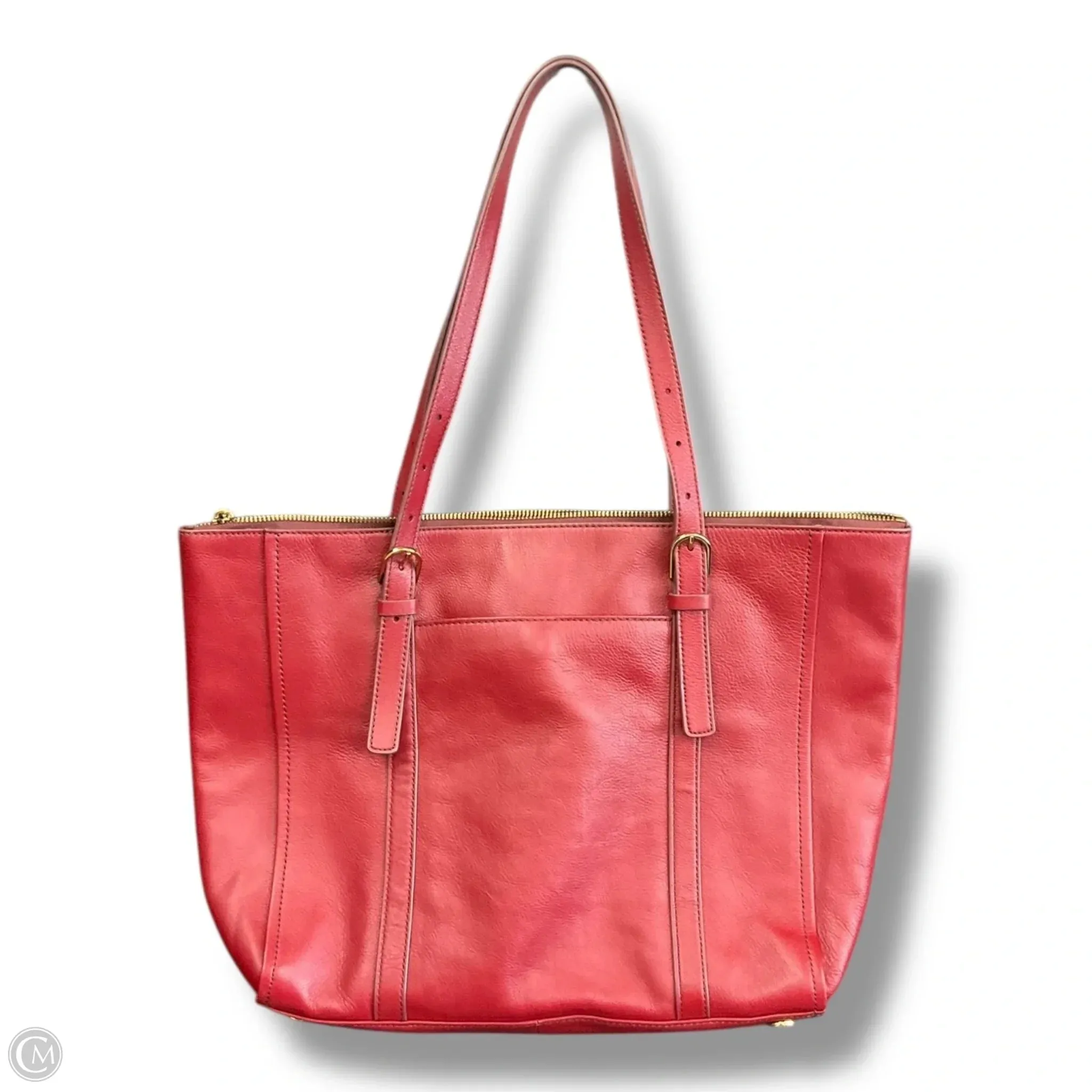 Tote Leather By Fossil, Size: Medium