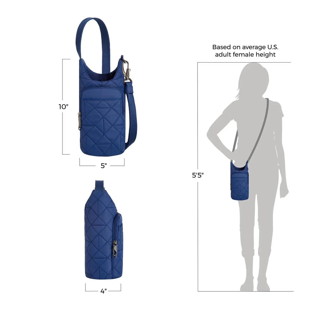Travelon Anti-Theft Boho Insulated Water Bottle Tote