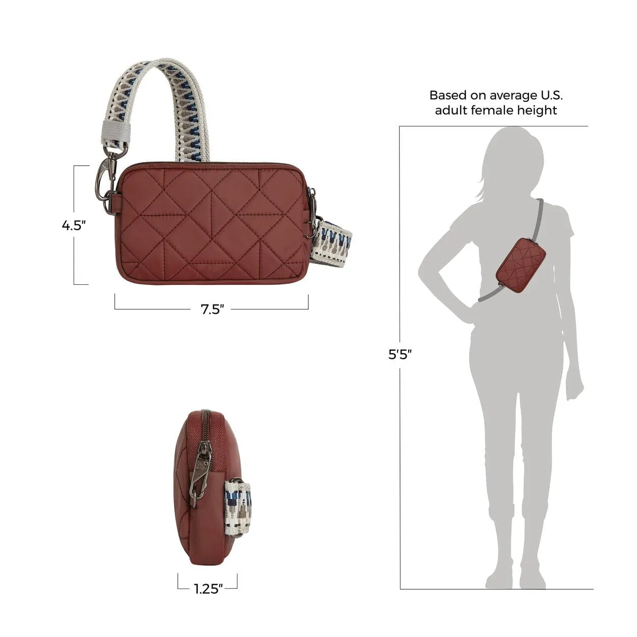 Travelon Anti-Theft Boho Phone Sling - Geo Paprika