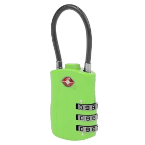 Travelon TSA Accepted Cable Lock - Neon Green