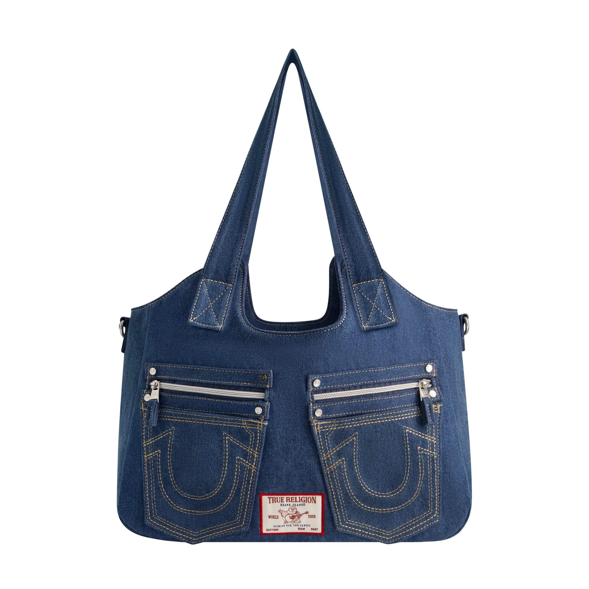 True Religion Horseshoe Stitch DARK NAVY Satchel