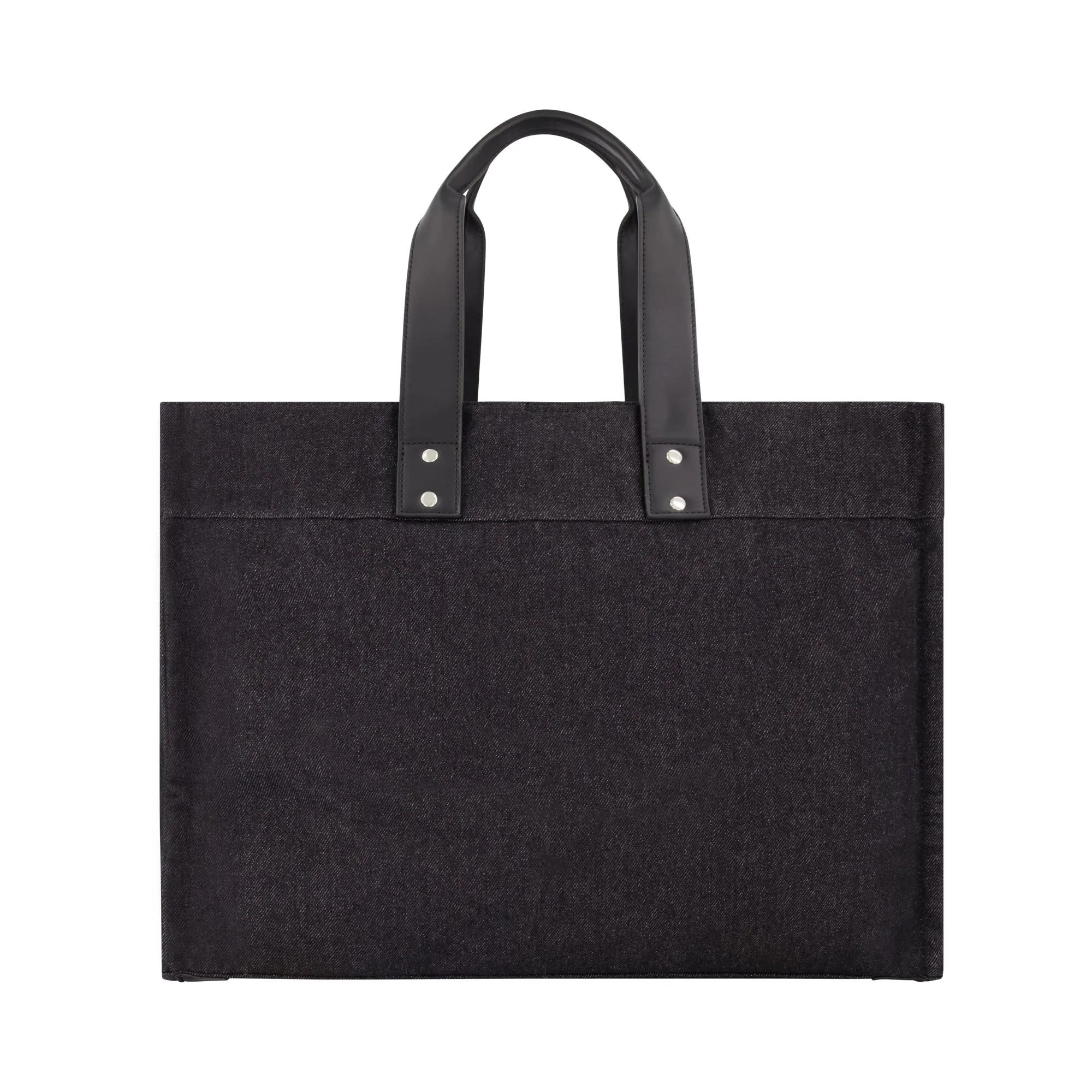 True Religion Large Washed Black Denim Tote