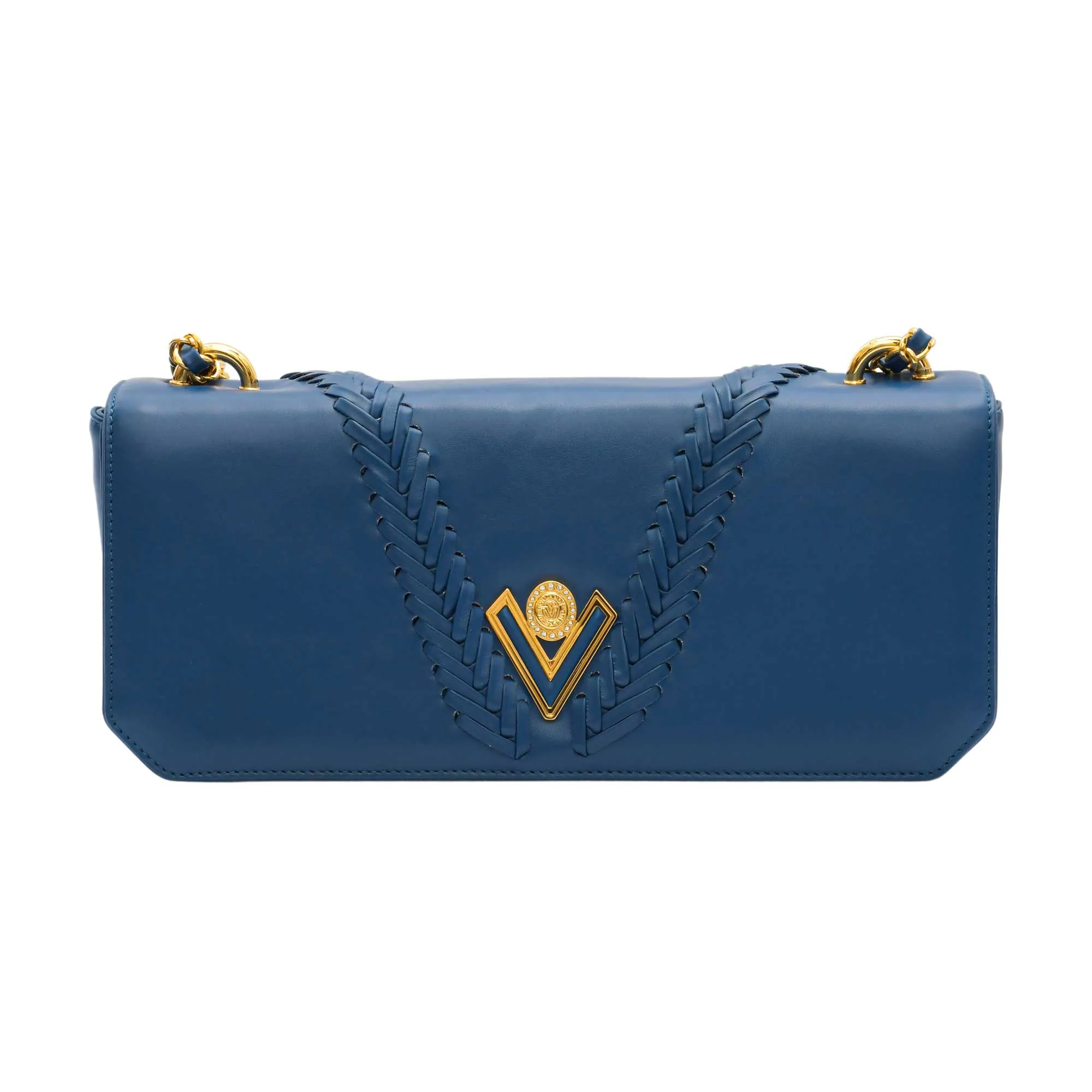 Valentino Orlandi Women's Black Clutch Shoulder Leather Bag