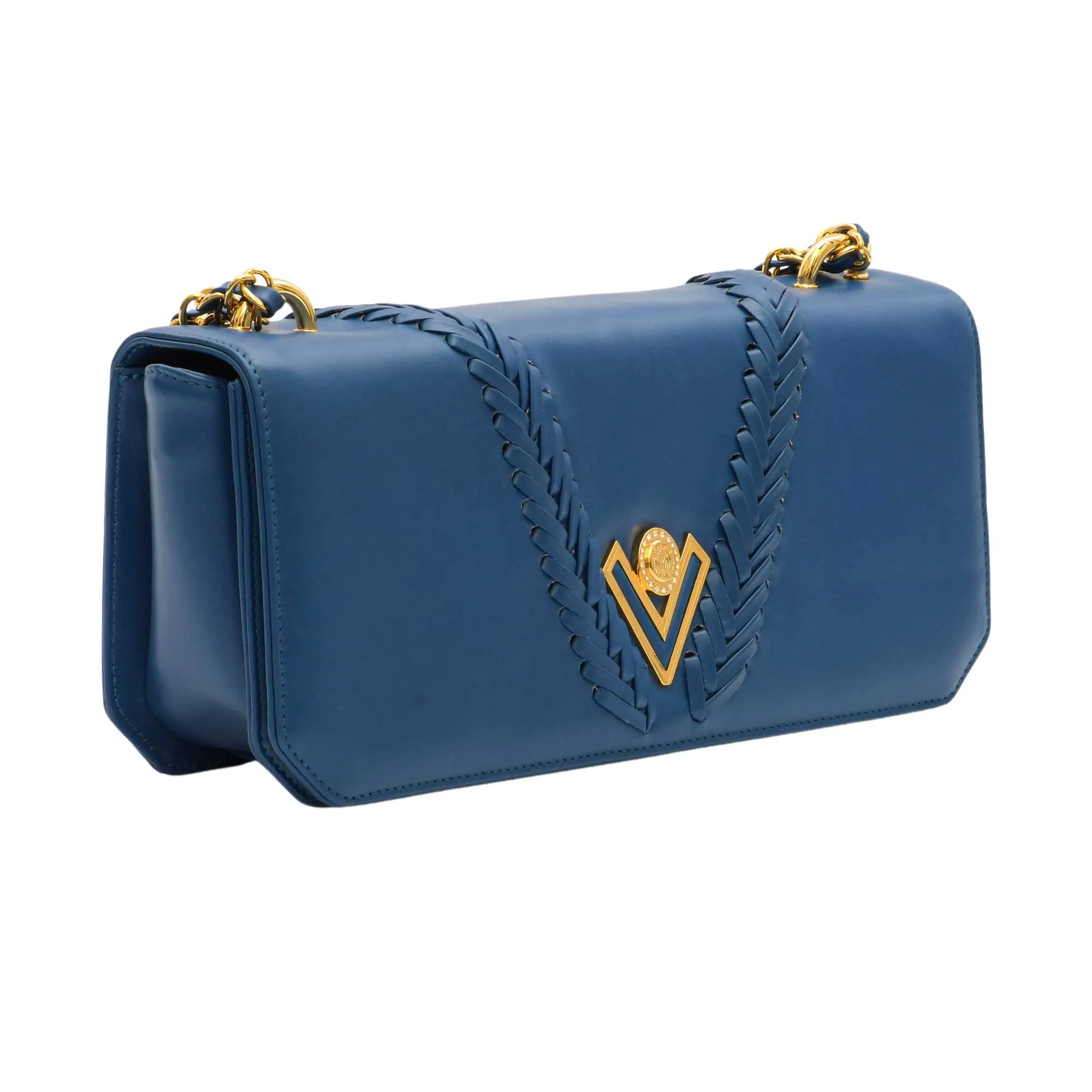 Valentino Orlandi Women's Black Clutch Shoulder Leather Bag