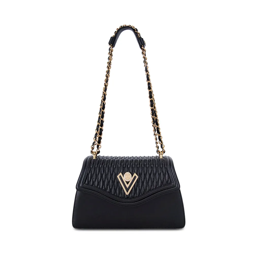 Valentino Orlandi Women's Classic Shoulder Bag With Metallic Strap