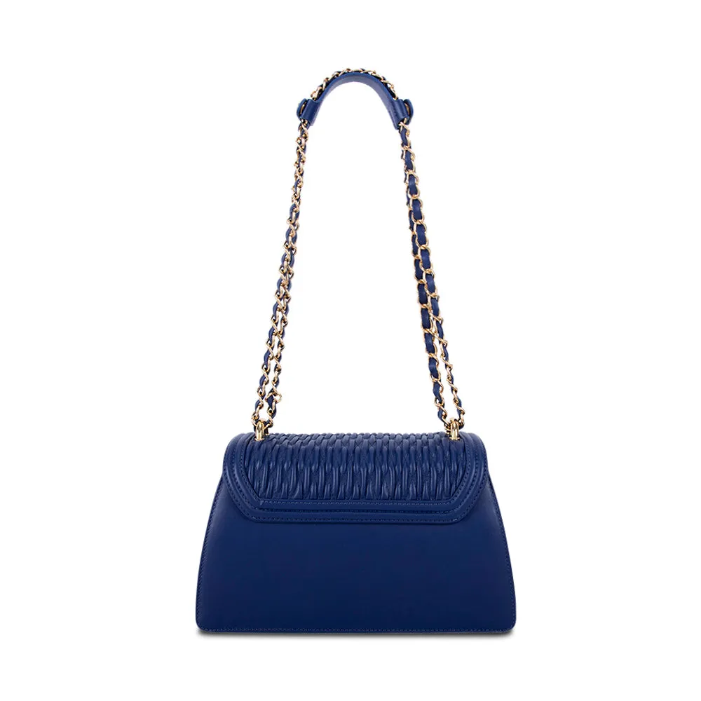 Valentino Orlandi Women's Classic Shoulder Bag With Metallic Strap