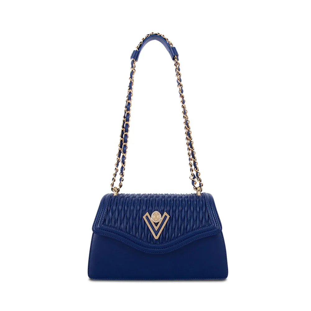 Valentino Orlandi Women's Classic Shoulder Bag With Metallic Strap