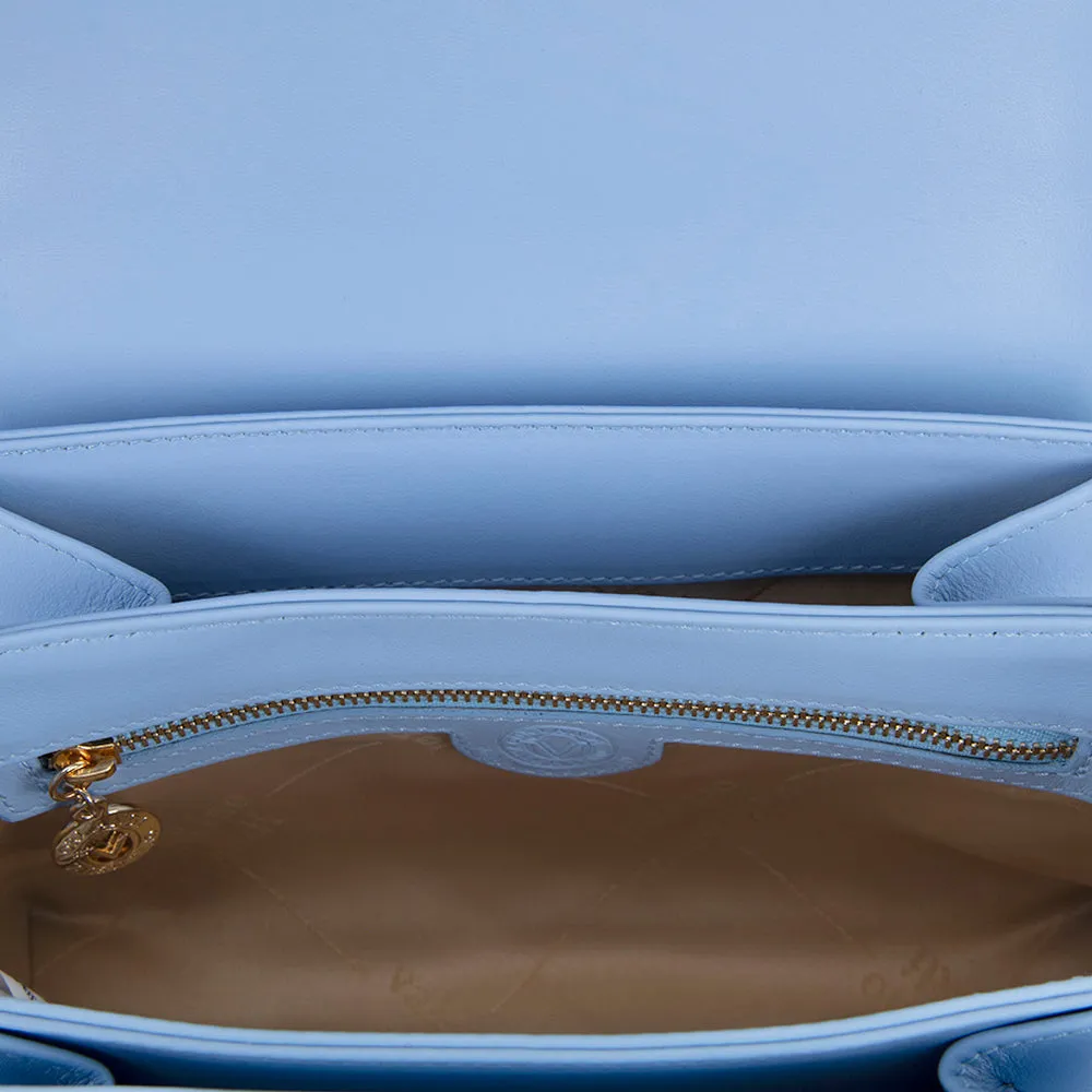 Valentino Orlandi Women's Classic Shoulder Bag With Metallic Strap