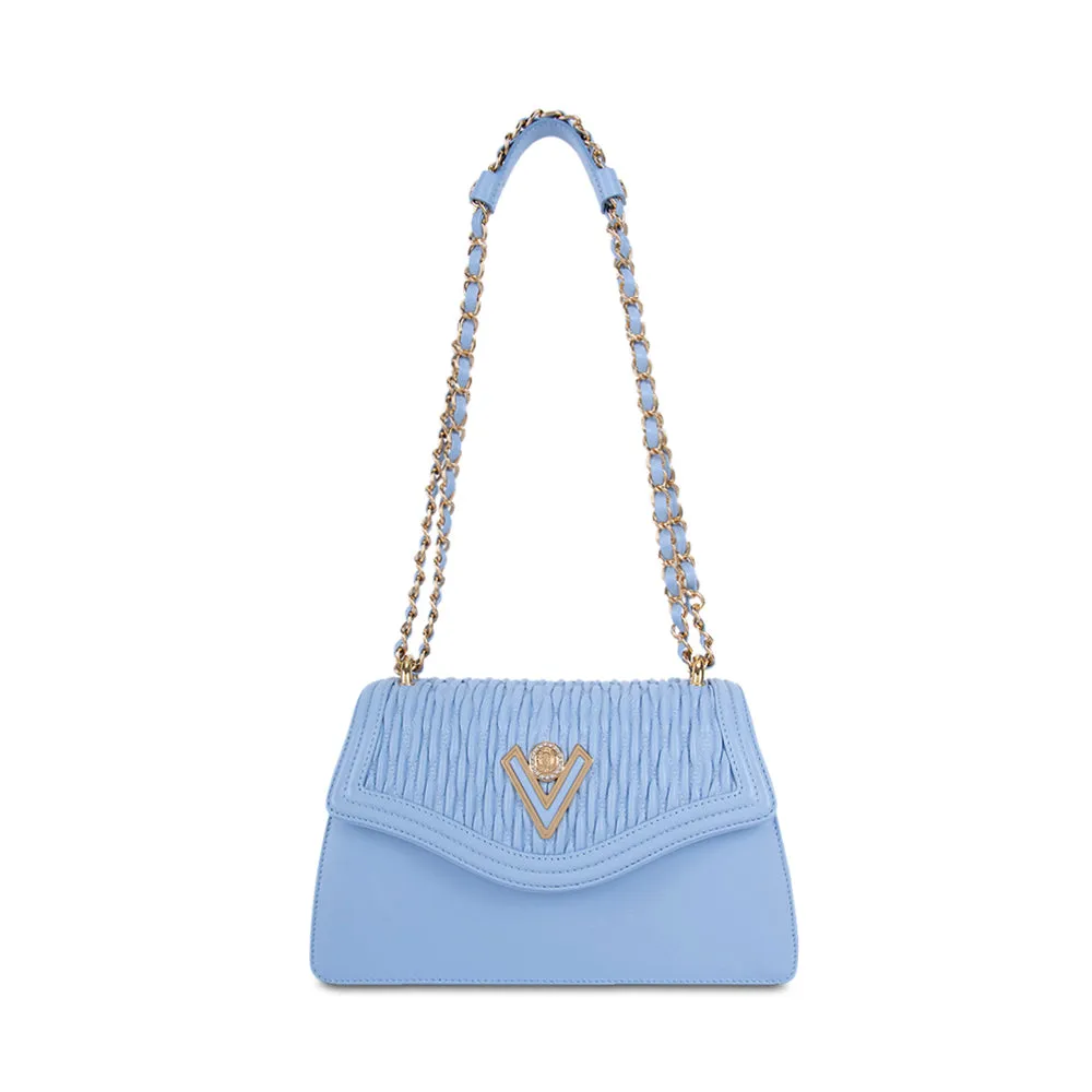 Valentino Orlandi Women's Classic Shoulder Bag With Metallic Strap