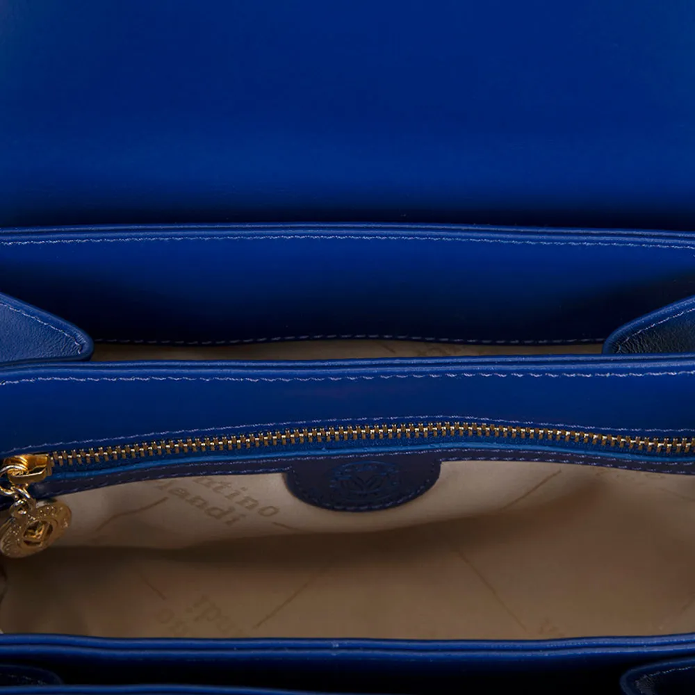 Valentino Orlandi Women's Classic Shoulder Bag With Metallic Strap