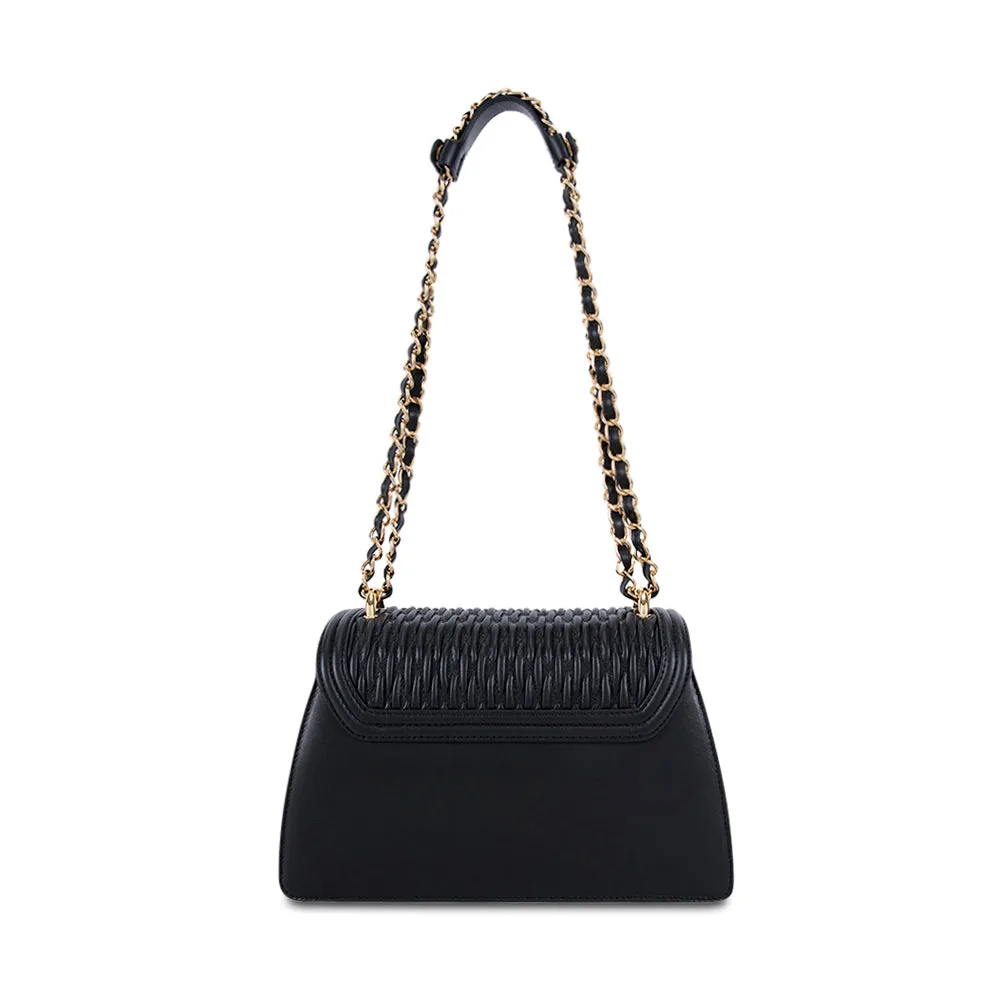 Valentino Orlandi Women's Classic Shoulder Bag With Metallic Strap